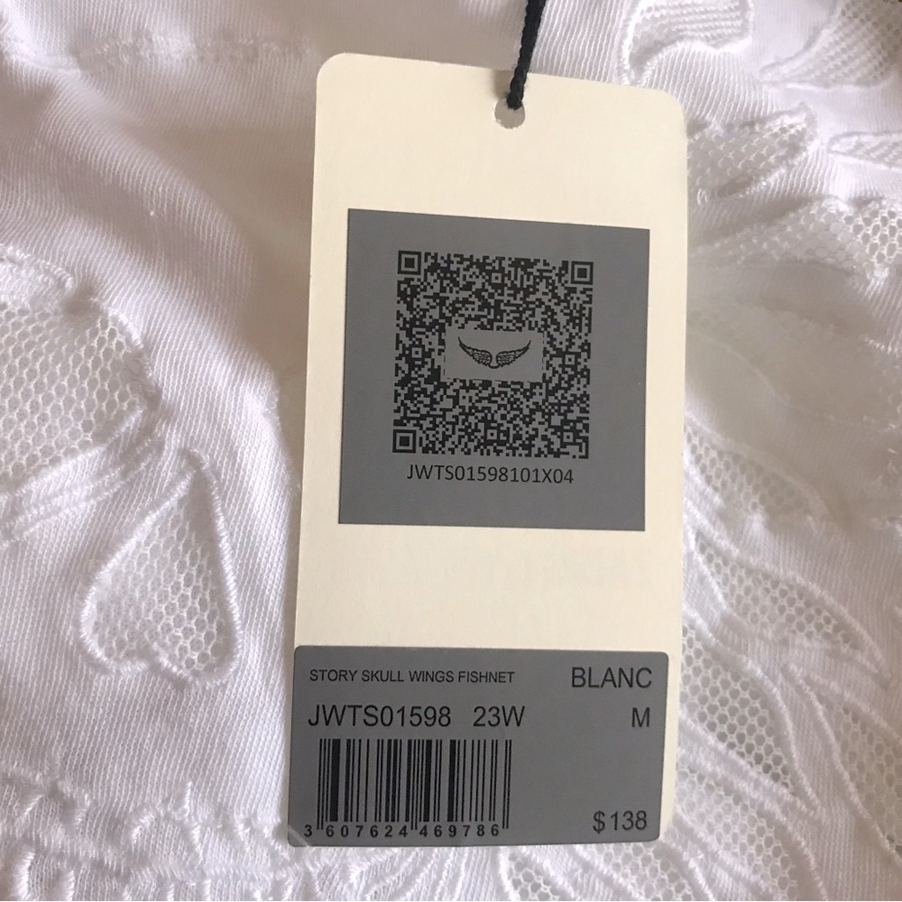 ZADIG & VOLTAIRE Story Fishnet Skill T Shirt - Picture 11 of 11